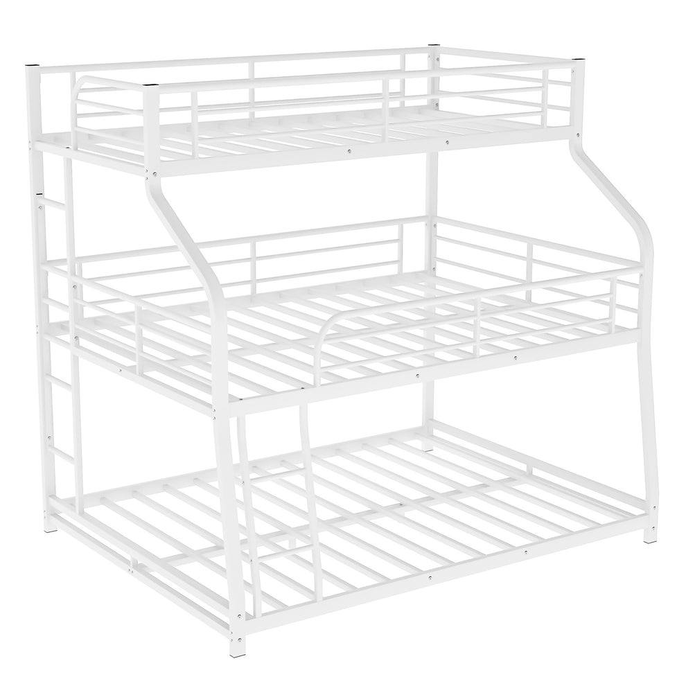 Black Twin Xl Over Full Xl Over Queen Size Bunk Bed By Homeroots | Beds | Modishstore - 13