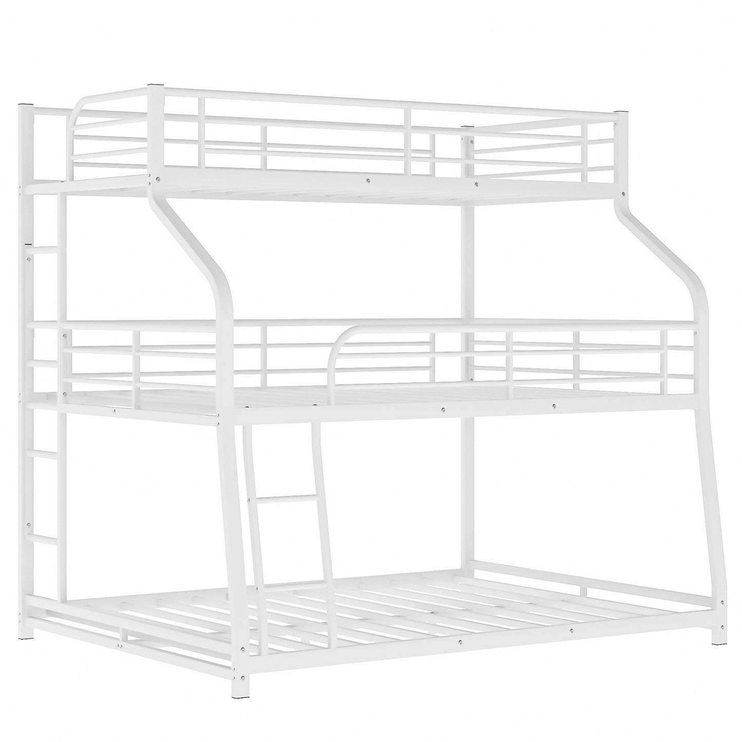 Black Twin Xl Over Full Xl Over Queen Size Bunk Bed By Homeroots | Beds | Modishstore - 14