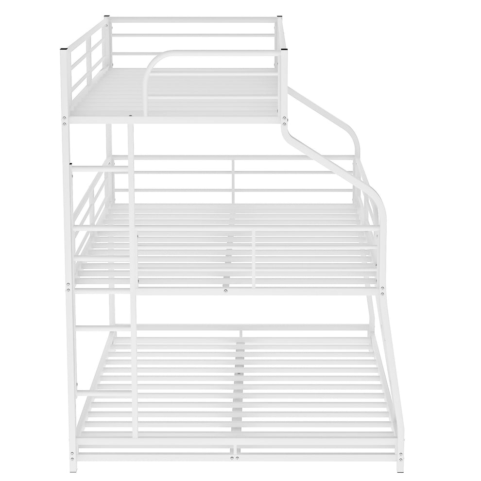 Black Twin Xl Over Full Xl Over Queen Size Bunk Bed By Homeroots | Beds | Modishstore - 17