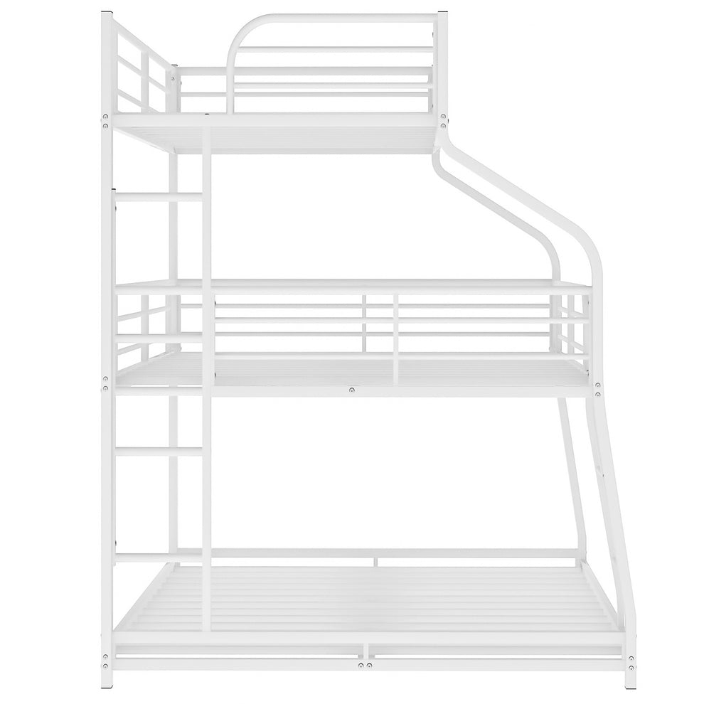Black Twin Xl Over Full Xl Over Queen Size Bunk Bed By Homeroots | Beds | Modishstore - 18