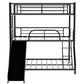 Black Twin Over Twin Over Full Size Triple Bunk Bed By Homeroots | Beds | Modishstore - 4