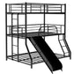 Black Twin Over Twin Over Full Size Triple Bunk Bed By Homeroots | Beds | Modishstore - 5