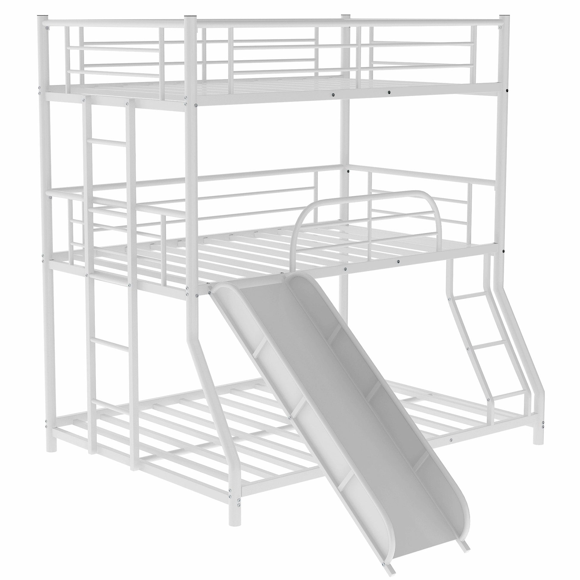 Black Twin Over Twin Over Full Size Triple Bunk Bed By Homeroots | Beds | Modishstore - 13