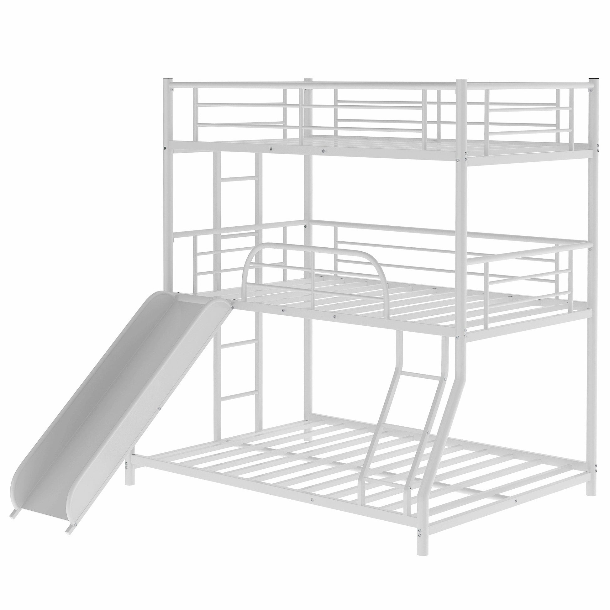 Black Twin Over Twin Over Full Size Triple Bunk Bed By Homeroots | Beds | Modishstore - 16
