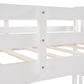 White Double Twin Size Ladder Bunk Bed With Drawers By Homeroots | Beds | Modishstore - 9
