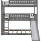 Gray Triple Twin Size Ladder Bunk Bed By Homeroots | Beds | Modishstore - 7