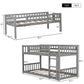 Gray Triple Twin Size Ladder Bunk Bed By Homeroots | Beds | Modishstore - 9