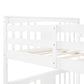 Full Over Full Bunk Bed With Ladder For Bedroom, Guest Room Furniture-White By Homeroots | Beds | Modishstore - 7