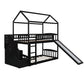 White Twin Over Twin Playhouse Styled Bunk Bed By Homeroots | Beds | Modishstore - 26