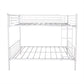 White Heavy Duty Twin Over Full Metal Bunk Bed By Homeroots | Beds | Modishstore - 3