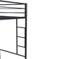 Black Metal Twin Size Loft Bed With Desk By Homeroots - 404072 | Beds | Modishstore - 9