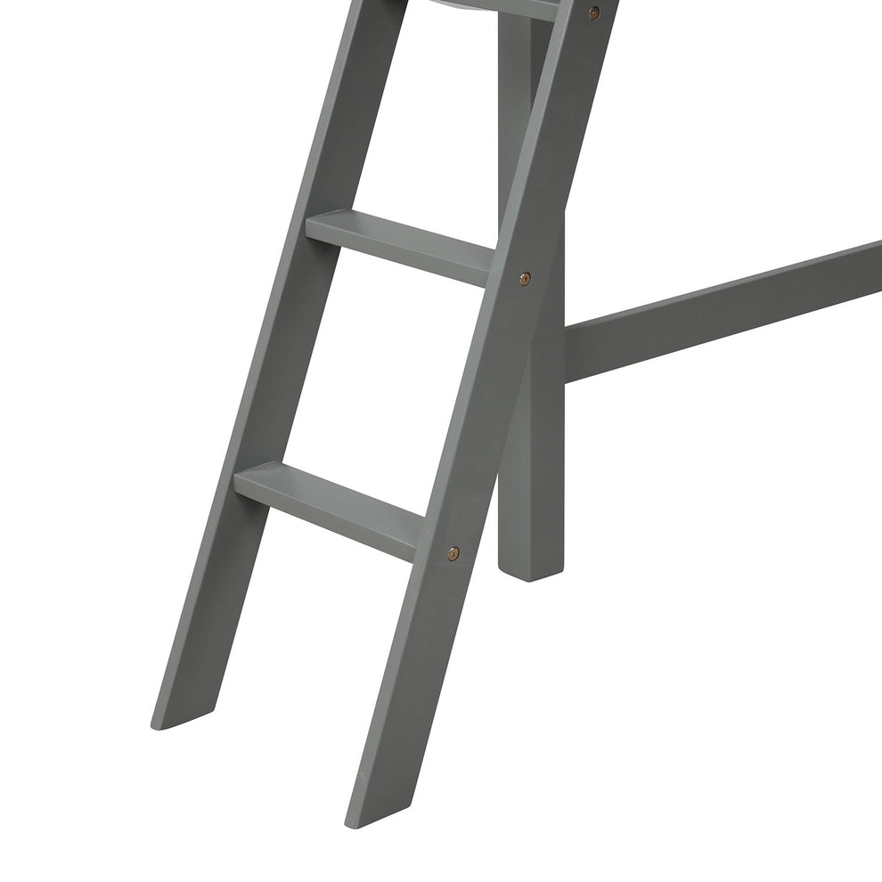 Gray Twin Size High Loft Bed By Homeroots | Beds | Modishstore - 2