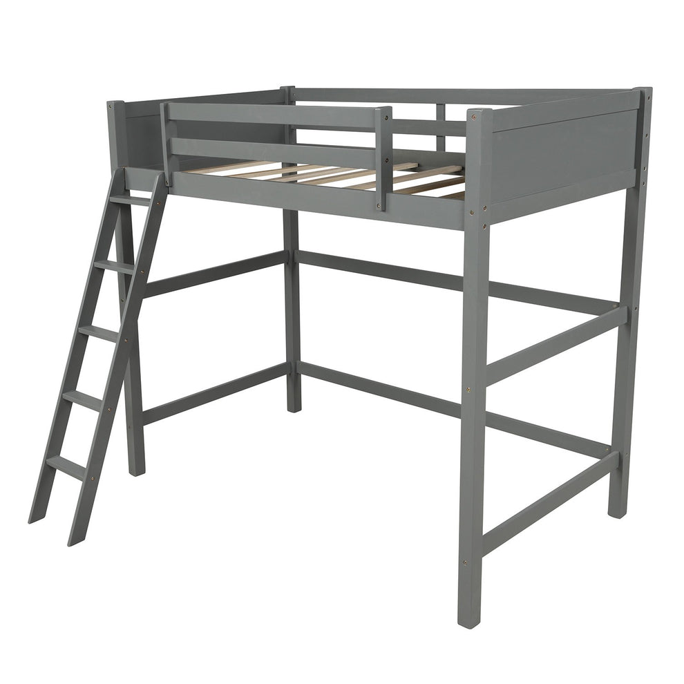 Gray Twin Size High Loft Bed By Homeroots | Beds | Modishstore - 7