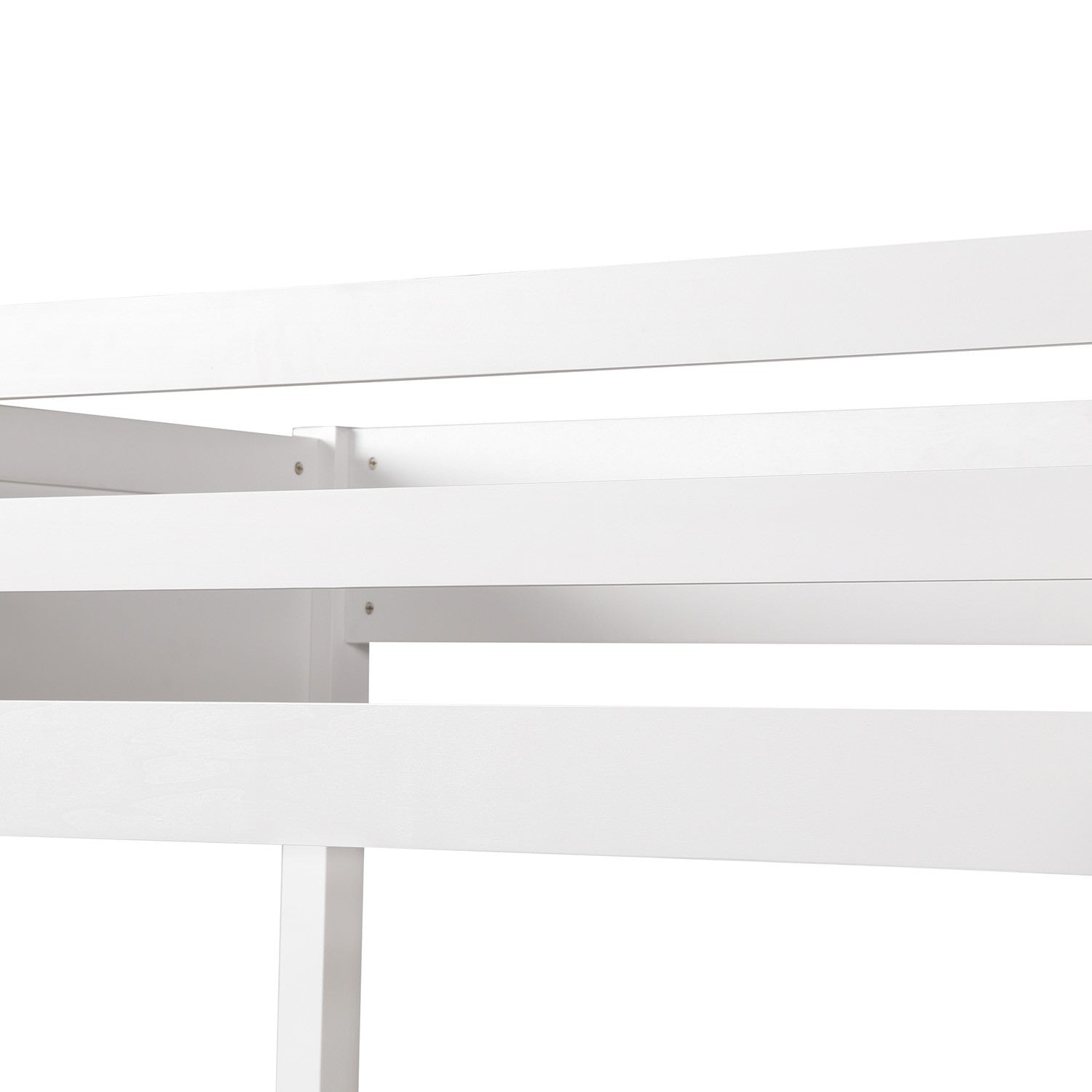 White Twin Size High Loft Bed By Homeroots - 404105 | Beds | Modishstore - 7