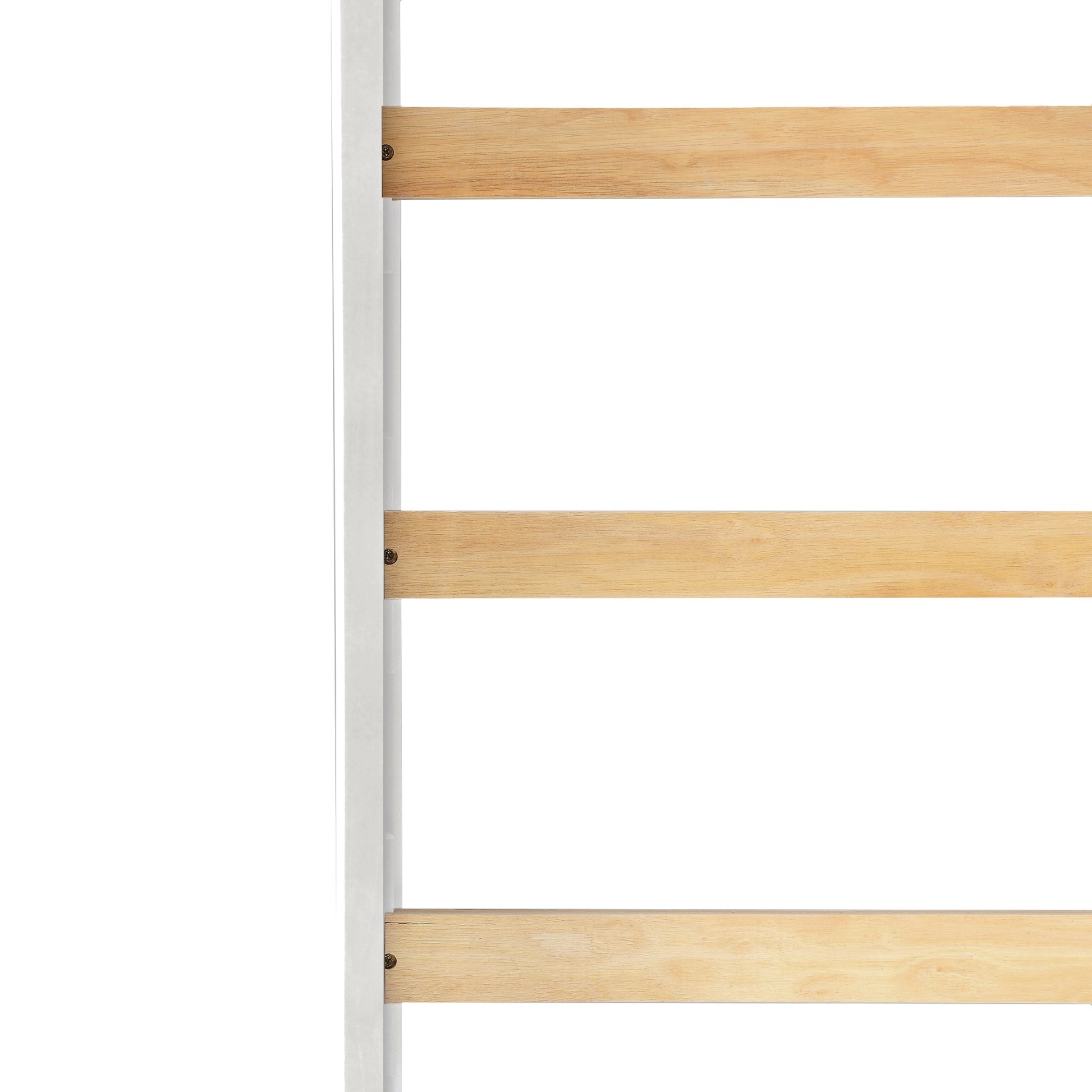White Low Loft Bed With Slide By Homeroots | Beds | Modishstore - 7