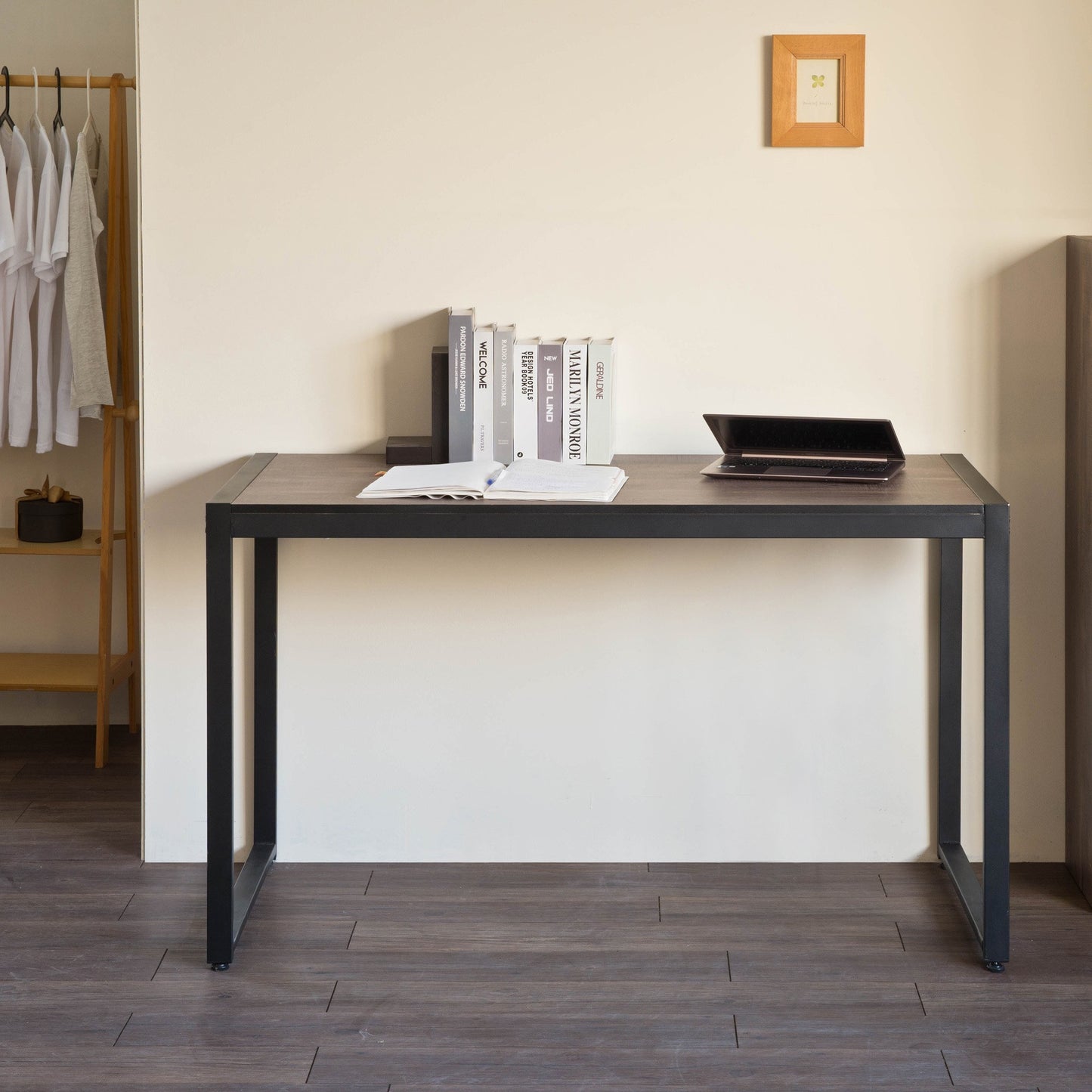 Mod Industrial Black And Walnut Finish Table Desk By Homeroots | Cabinets | Modishstore