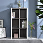 Modern Dark Gray And White Six Cube Storage Bookshelf By Homeroots | Cabinets | Modishstore