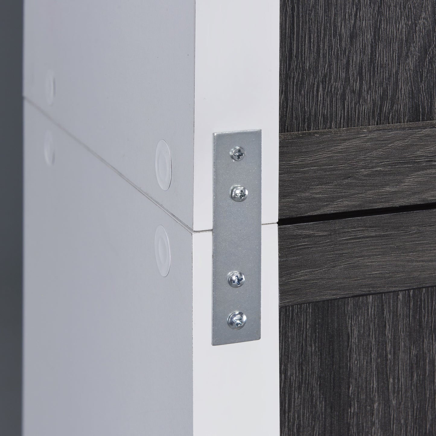 Modern Dark Gray And White Six Cube Storage Bookshelf By Homeroots | Cabinets | Modishstore - 3