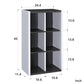 Modern Dark Gray And White Six Cube Storage Bookshelf By Homeroots | Cabinets | Modishstore - 6