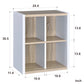 Modern Dark Gray And White Four Cube Storage Bookshelf By Homeroots | Bookcases | Modishstore - 12