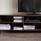 Classic Dark Brown Finish Open Tv Stand By Homeroots | Cabinets | Modishstore - 3