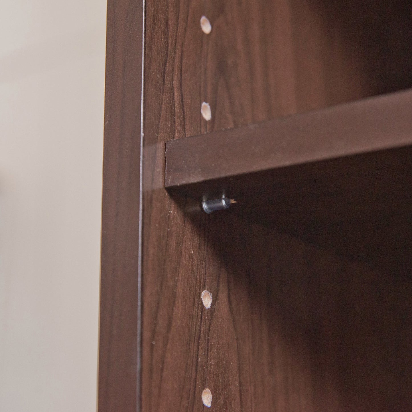 Classic Dark Brown Finish Open Tv Stand By Homeroots | Cabinets | Modishstore - 5