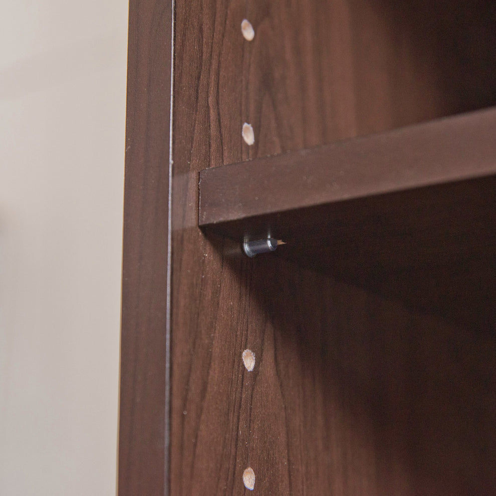 Classic Dark Brown Finish Open Tv Stand By Homeroots | Cabinets | Modishstore - 5