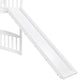 White Twin Size Stairway Loft Bed With Slide By Homeroots | Beds | Modishstore - 9