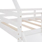 White Twin Size Slide House Loft Bed By Homeroots | Beds | Modishstore - 9