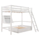 Gray Convertible Twin Over Twin Bunk Bed With Storage By Homeroots | Beds | Modishstore - 14