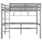 Minimalist Gray Twin Size Loft Bed With Built In Desk And Shelf By Homeroots | Beds | Modishstore - 6