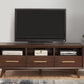 Walnut and Gold Mid Century Modern TV Console By Homeroots