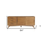 64" Wood Brown Mahogany Solids & Okoume Veneer Open shelving TV Stand By Homeroots