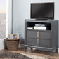 Contemporary Dark Grey TV Console Cabinet By Homeroots | TV Stands | Modishstore