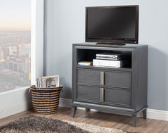 Contemporary Dark Grey TV Console Cabinet By Homeroots
