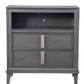 Contemporary Dark Grey TV Console Cabinet By Homeroots | TV Stands | Modishstore - 3