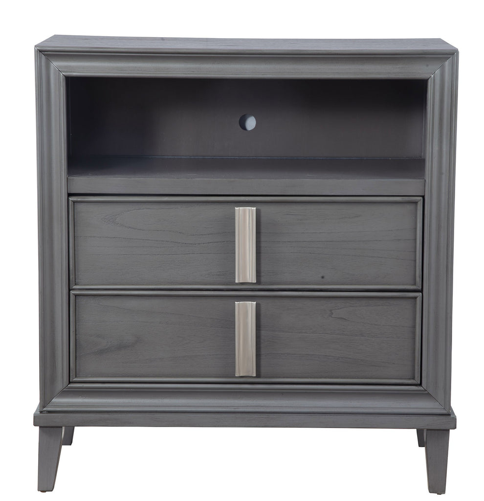 Contemporary Dark Grey TV Console Cabinet By Homeroots | TV Stands | Modishstore - 3