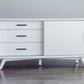 Flair 50" White Mid Century Mod TV Console By Homeroots