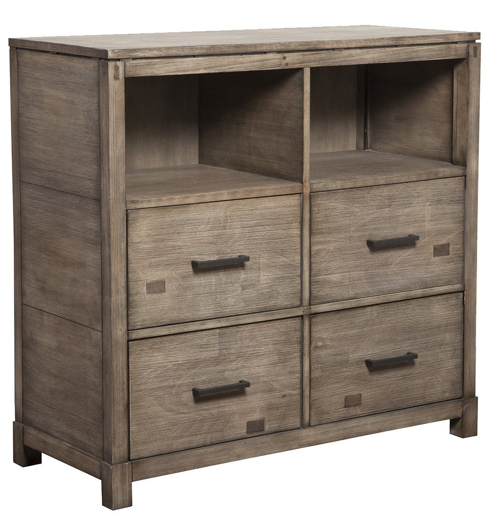 Rustic Weathered Gray TV Console Cabinet By Homeroots | TV Stands | Modishstore - 2
