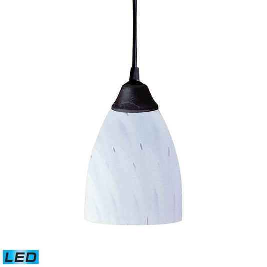 Classico 1-Light Mini Pendant in Dark Rust with Simple White Glass - Includes LED Bulb | Pendant Lamps | Modishstore