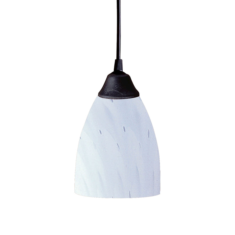 Classico 1-Light Mini Pendant in Dark Rust with Simple White Glass ELK Lighting | Pendant Lamps | Modishstore