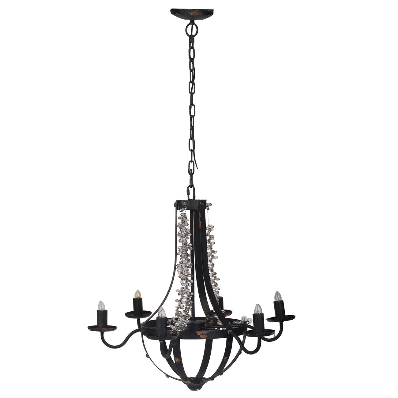 A&B Home Tamsin Beads 6-Light Chandelier | Chandeliers | Modishstore
