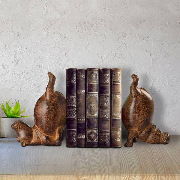 Acrobatic Hippo Bookends Pair By SPI Home | Bookends | Modishstore