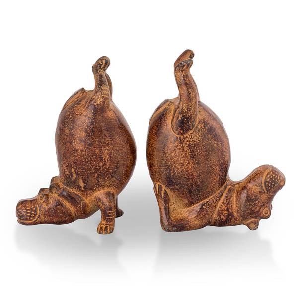 Acrobatic Hippo Bookends Pair By SPI Home | Bookends | Modishstore-3