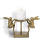 Dancing Rabbits Pillar Candleh By SPI Home | Candle Holders | Modishstore-2