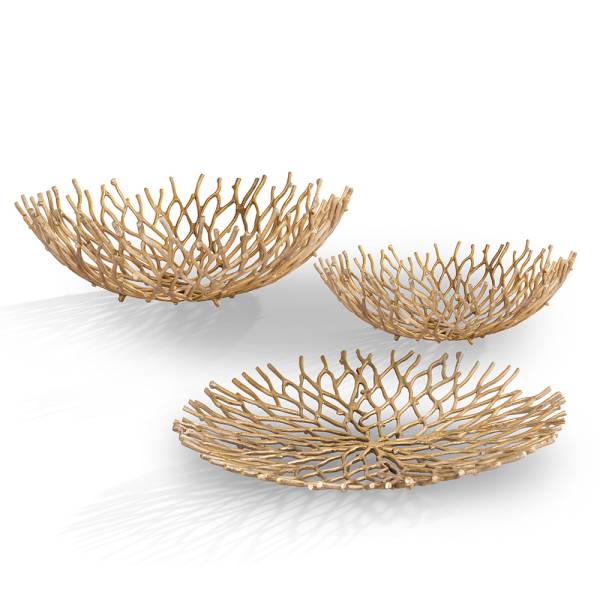 Coral Tray and Bowls Set By SPI Home | Kitchen Accessories | Modishstore