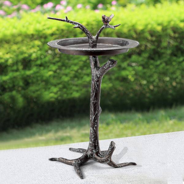 Bird & Twig Sundial/Birdbath By SPI Home | Decor | Modishstore-2
