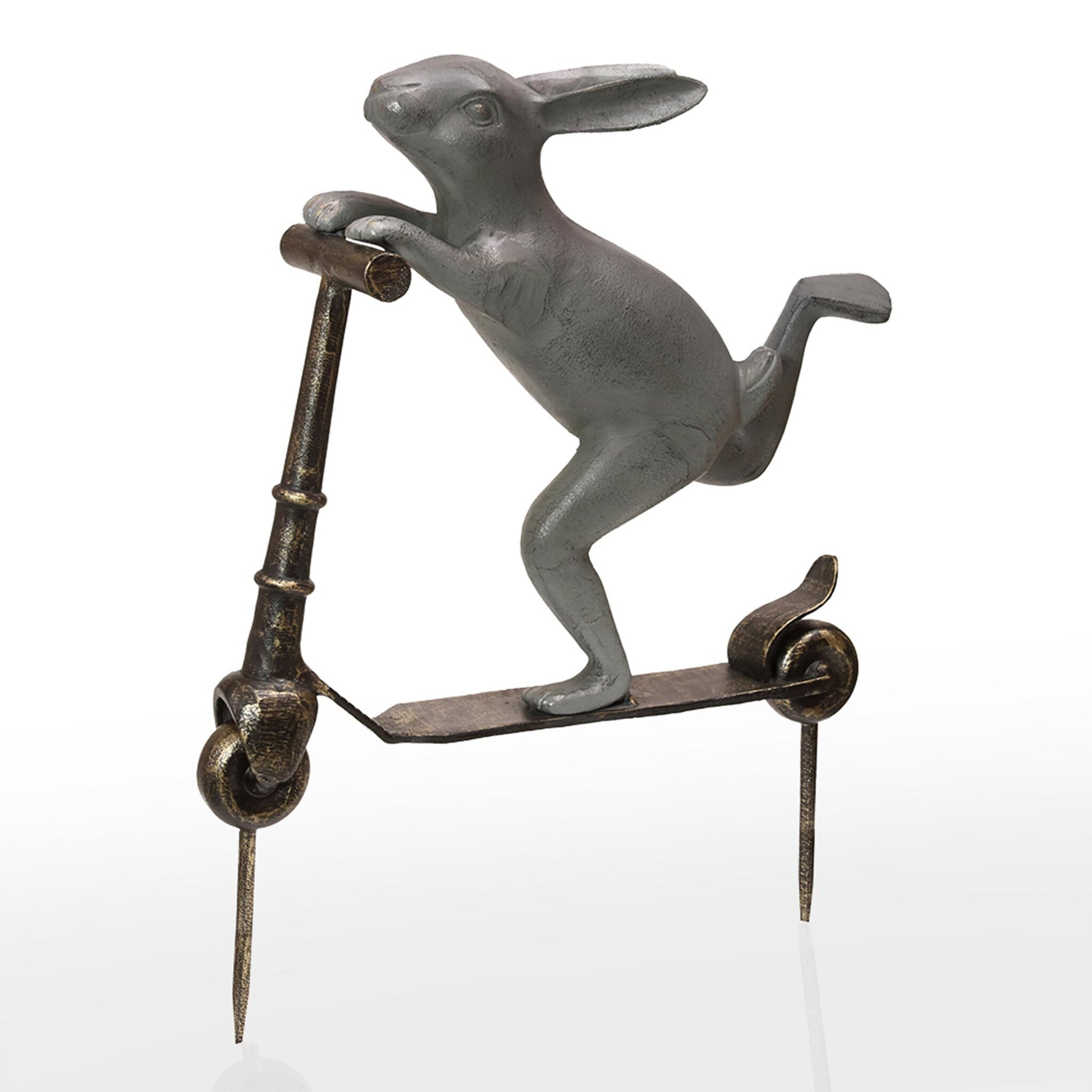 Scooter Bunny Garden Sculpture By SPI HOME | Sculptures | Modishstore