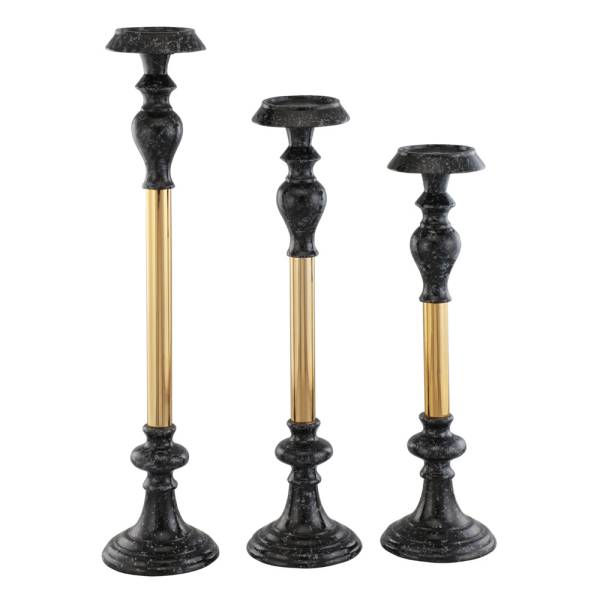 Two Toned Pillar Candleholders By SPI Home | Candle Holders | Modishstore-2