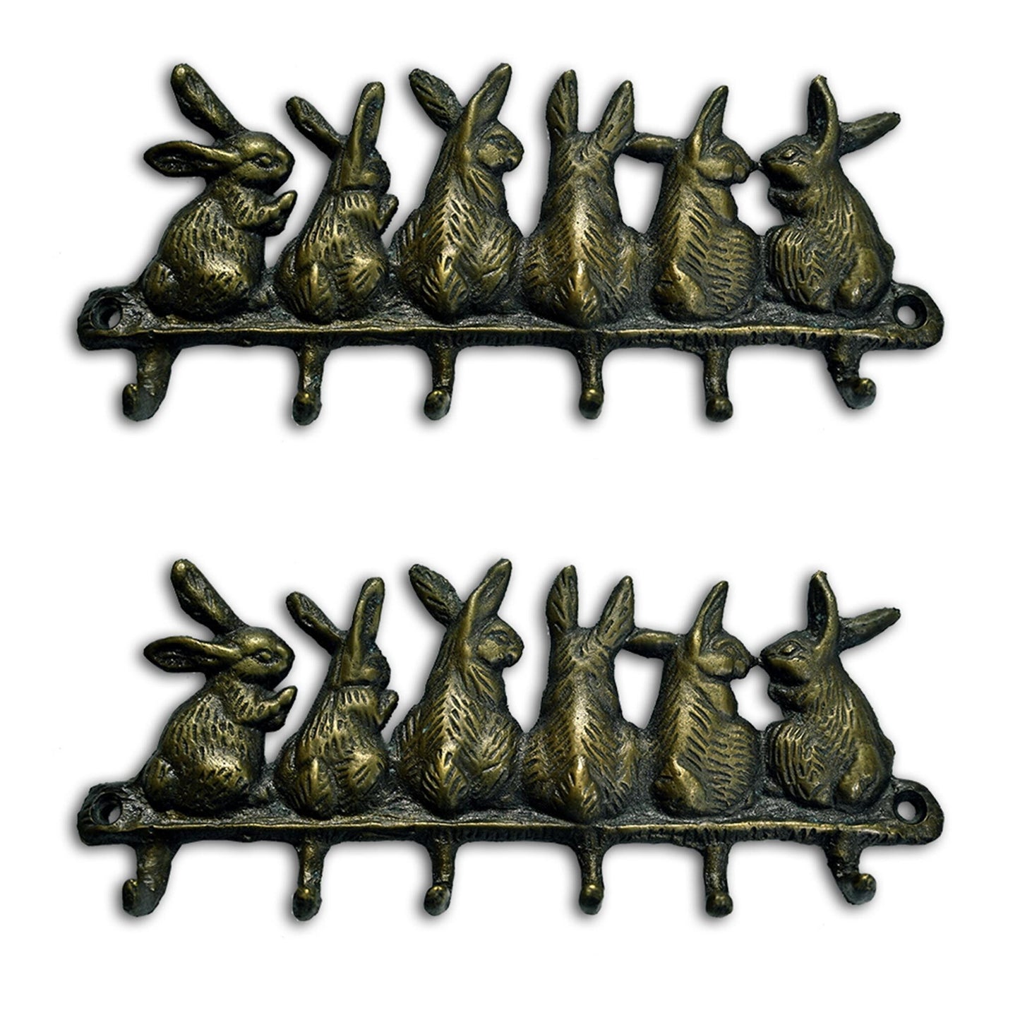 Bunny Keyhook S/2 (BZ13470) By SPI Home | Hooks & Racks | Modishstore